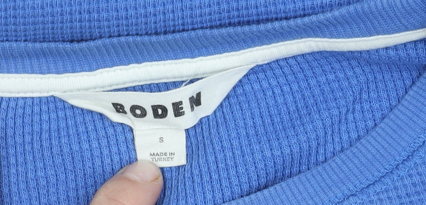 Boden Women's Blue Long Sleeve Knit Top, Size S