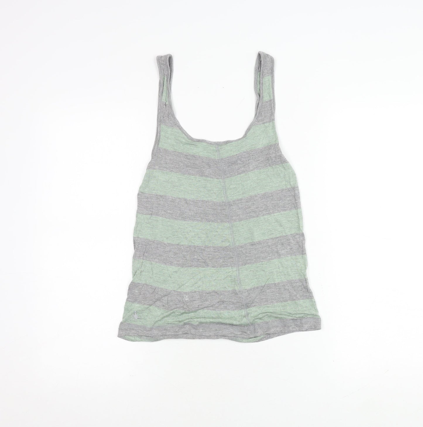 Jack Wills Women's Grey Striped Tank Top Size 10
