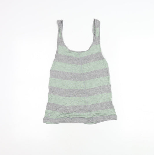 Jack Wills Women's Grey Striped Tank Top Size 10