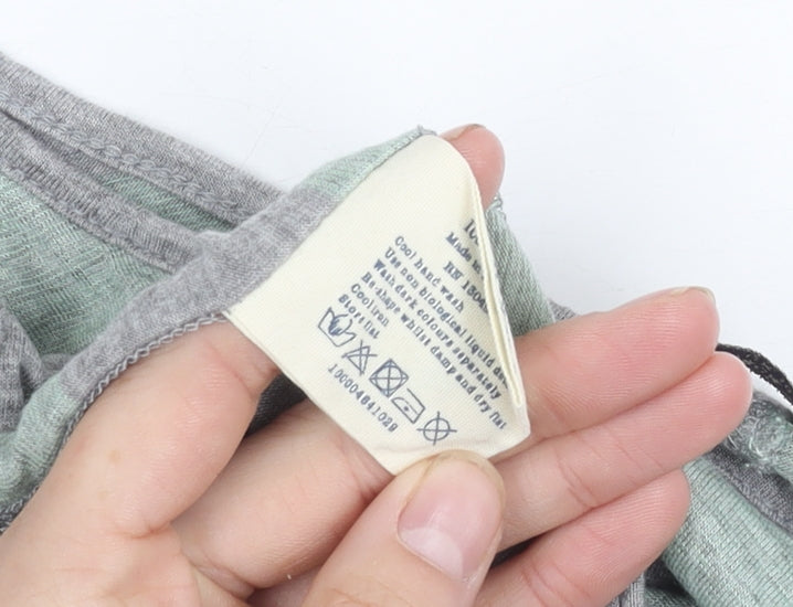 Jack Wills Women's Grey Striped Tank Top Size 10