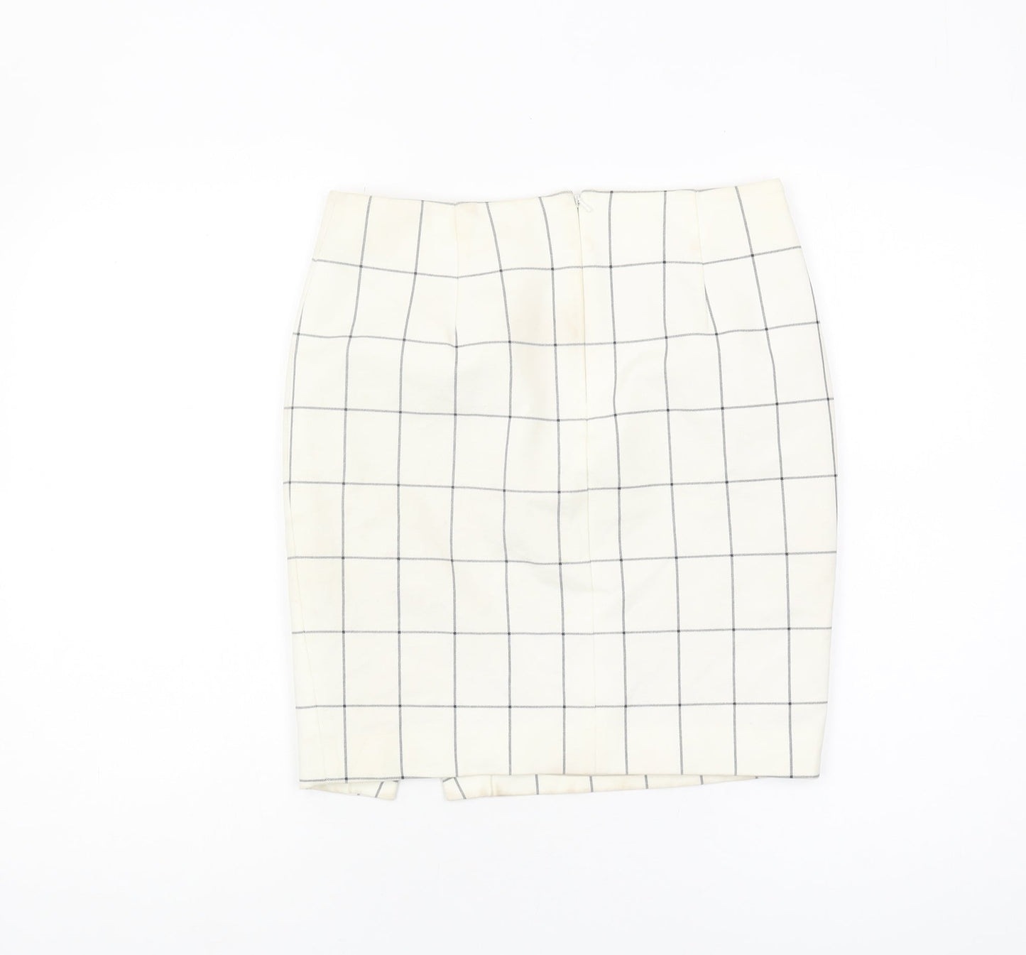 Banana Republic Women's Ivory Petite Check Pencil Skirt