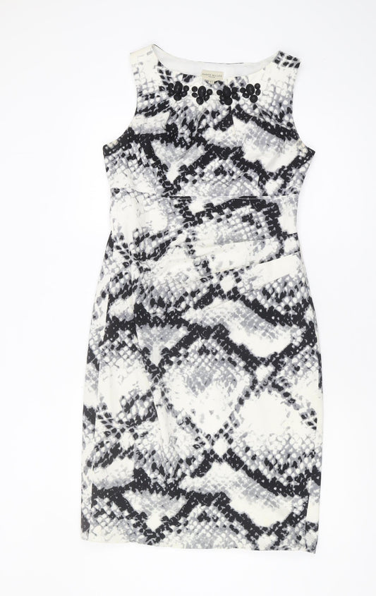 Karen Millen Women's Multicoloured Sheath Dress Size 12
