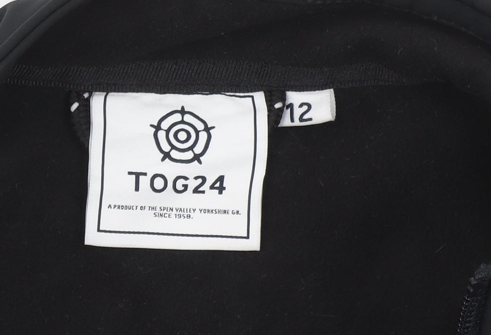 TOG24 Women's Black Jacket, Size 12 - Full Zip