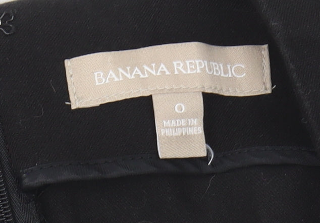 Banana Republic Black Sheath Dress Women XS Short Sleeve