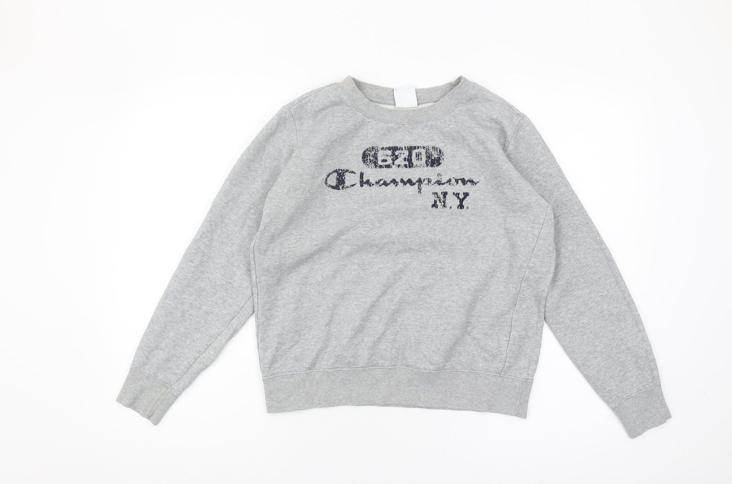 Champion Grey Unisex Adults Medium Pullover Sweatshirt