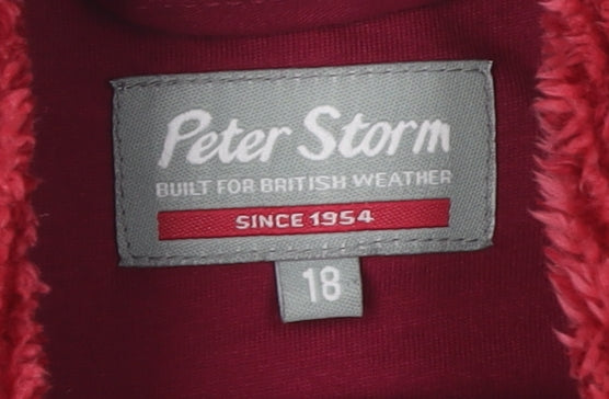 Peter Storm Women's Red Henley Sweatshirt Size 18