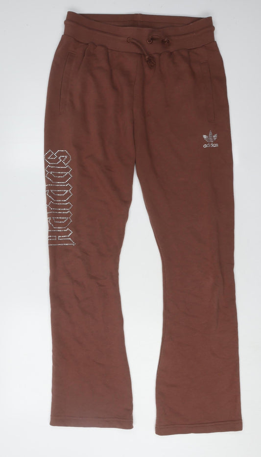 Adidas Brown Jogger Trousers, Women's Size 12, Casual