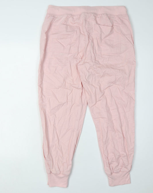GAP Women's Pink Cotton Jogger Trousers M