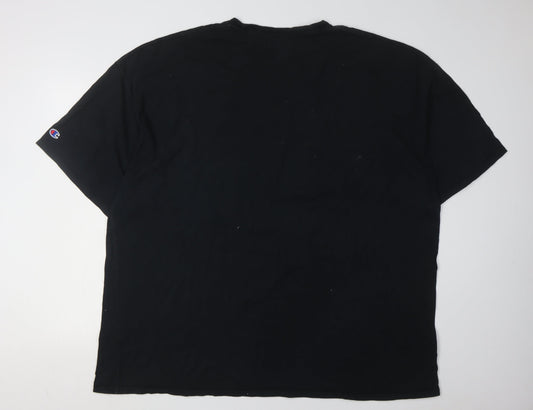 Champion Men's 4XL Black 90s Graphic T-Shirt