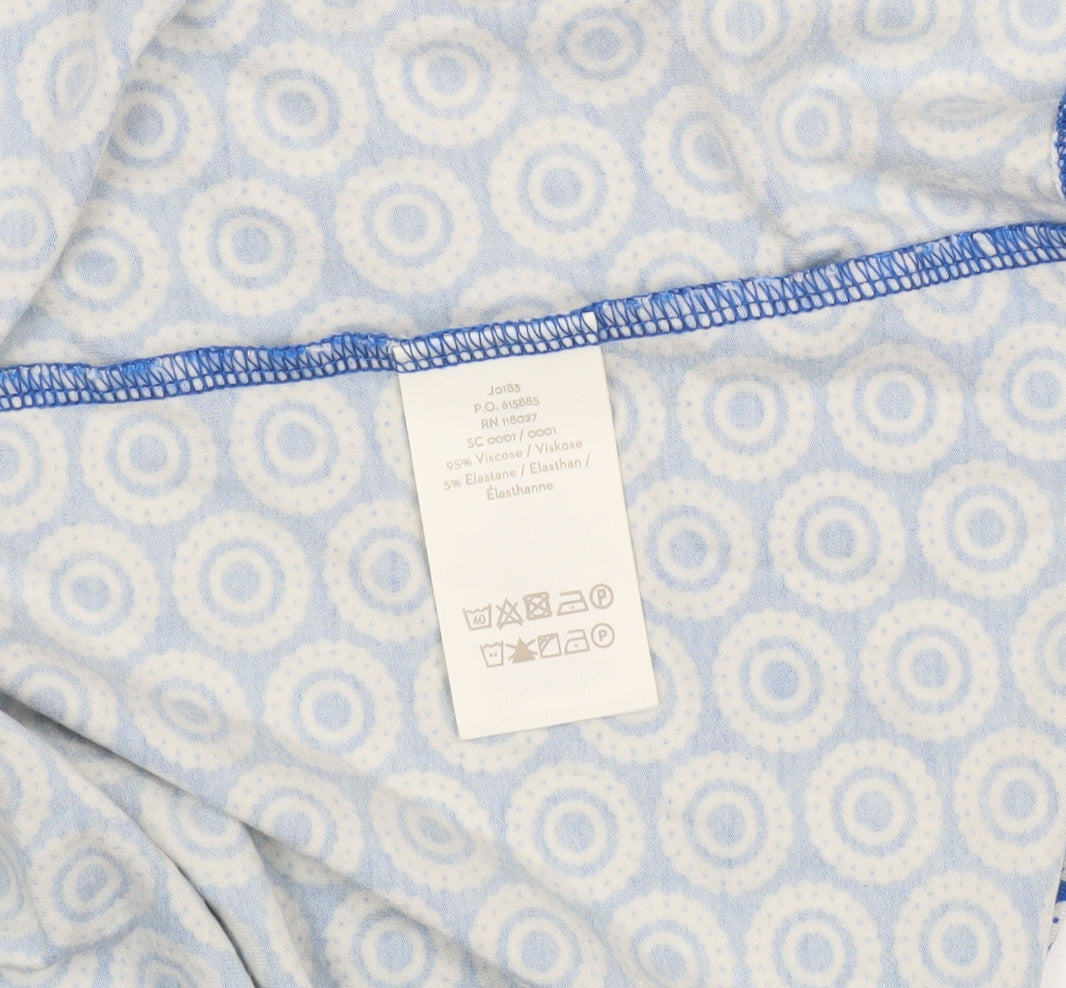 Boden Women's Blue Wrap Dress Size 10 - Summer Casual