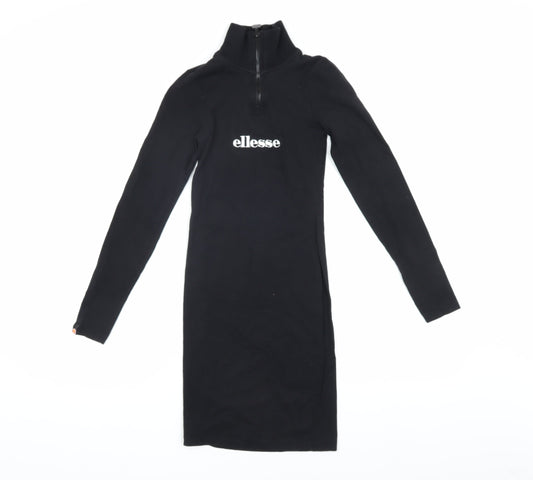 Ellesse Women's Black Bodycon Knit Dress UK 4