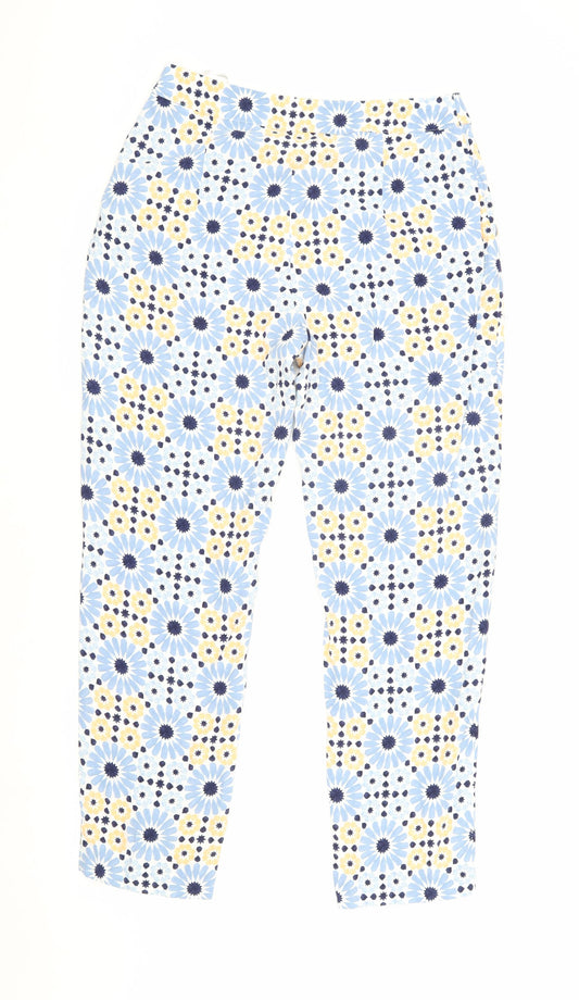 Marks and Spencer Floral Trousers, UK 10, Multicoloured