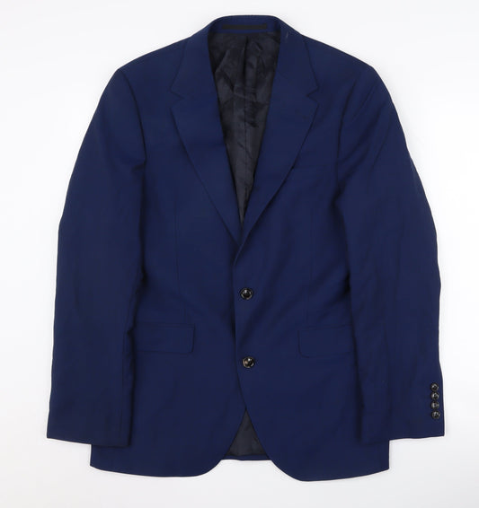 Mens 40 Chest Regular Austin Reed Blue Two-Button Blazer