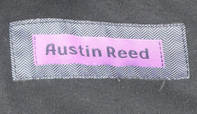Austin Reed Men's Black Mid-Length Overcoat Size 50