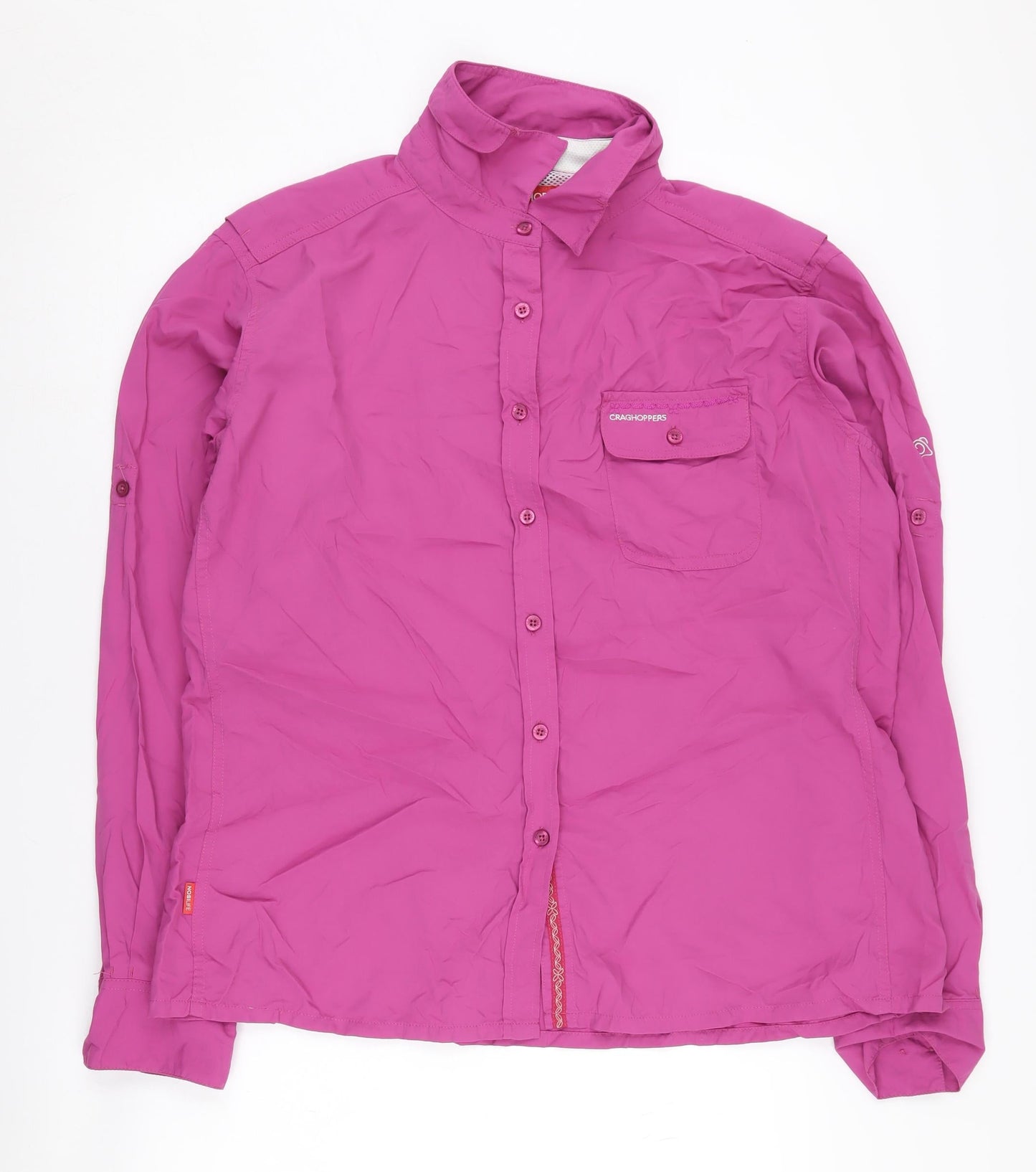 Craghoppers Women's Pink Collared Activewear Top, Size 20