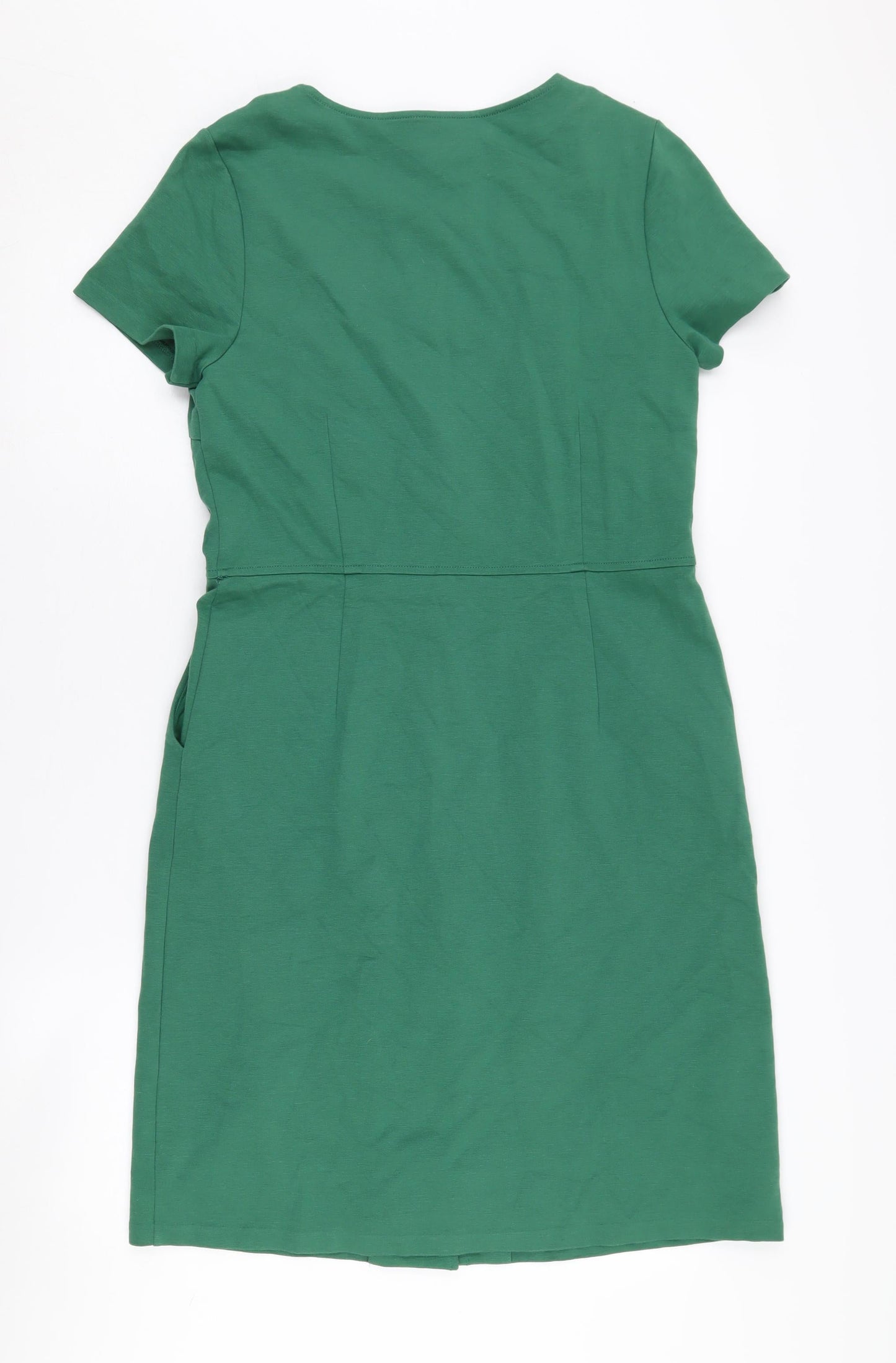 Boden Women's Green Short Sleeve Button Dress