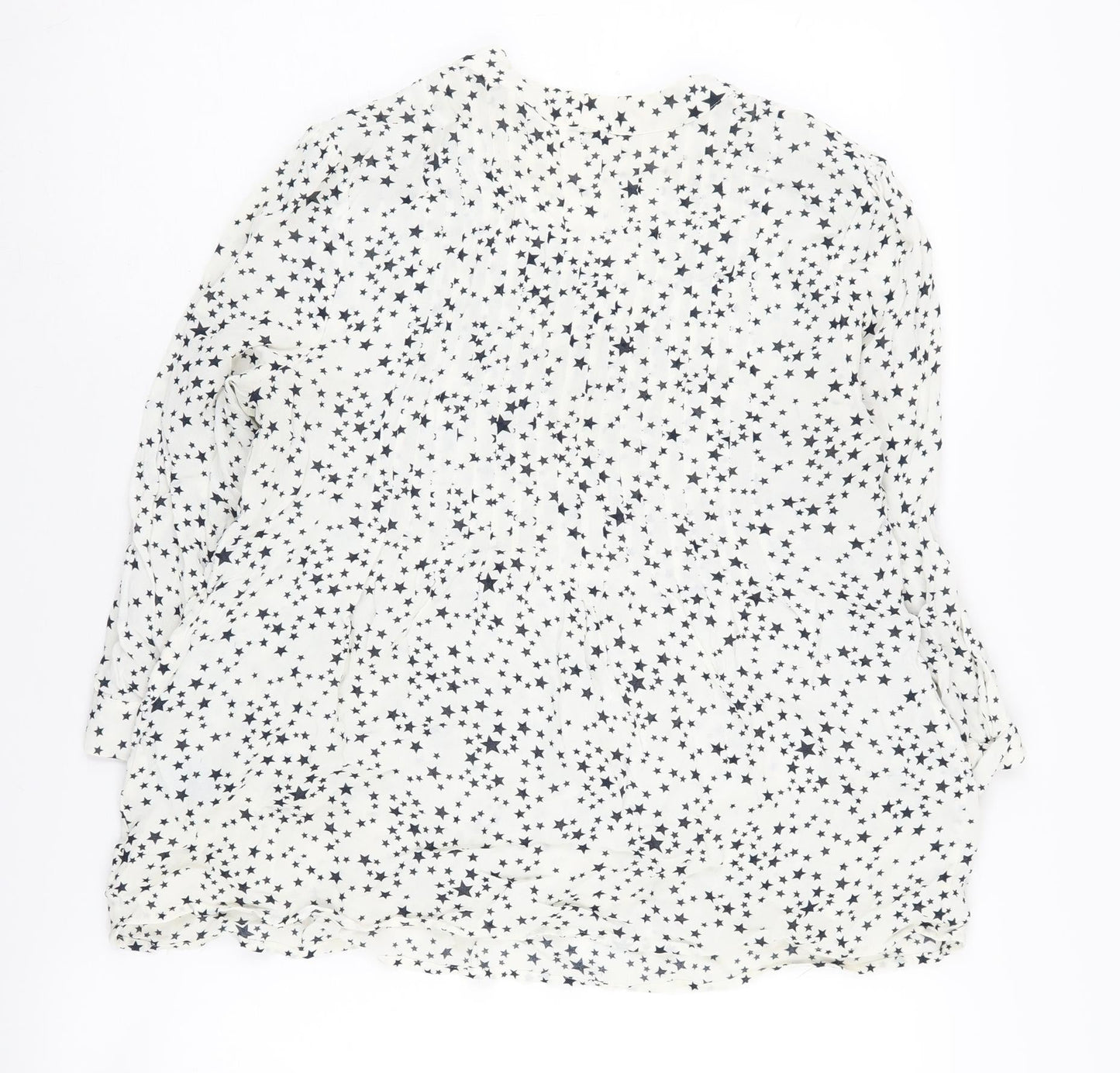Boden Women’s White Star Long Sleeve Blouse Size 12