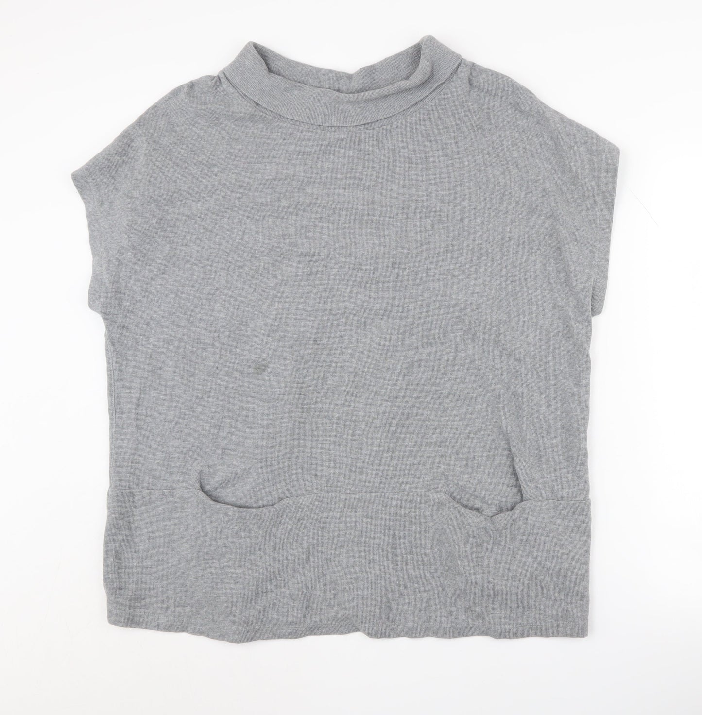 White Stuff Women's Grey Mock Neck Sleeveless Jumper Size 18