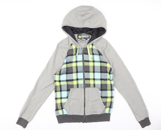 Quiksilver Men’s Grey Plaid Basic Jacket S