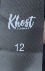Khost Clothing Women's Blue Animal Print Blouse, Size 12