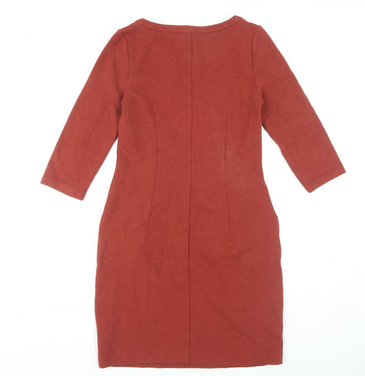 Boden Women's Red Sheath Dress, Size 10R, Elegant 3/4 Sleeve