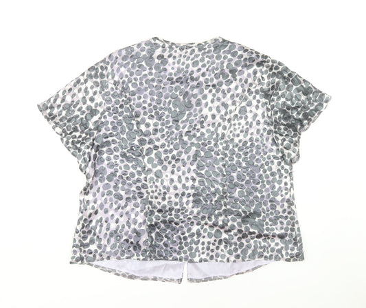 Eastex Women's Grey Geometric Blouse Size 22