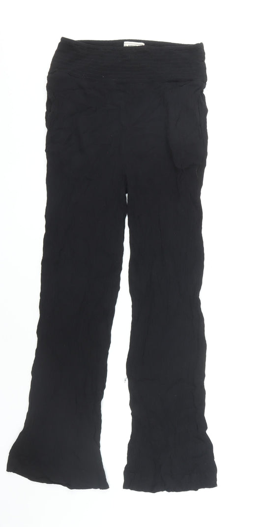 FatFace Women's L Black Trousers Viscose