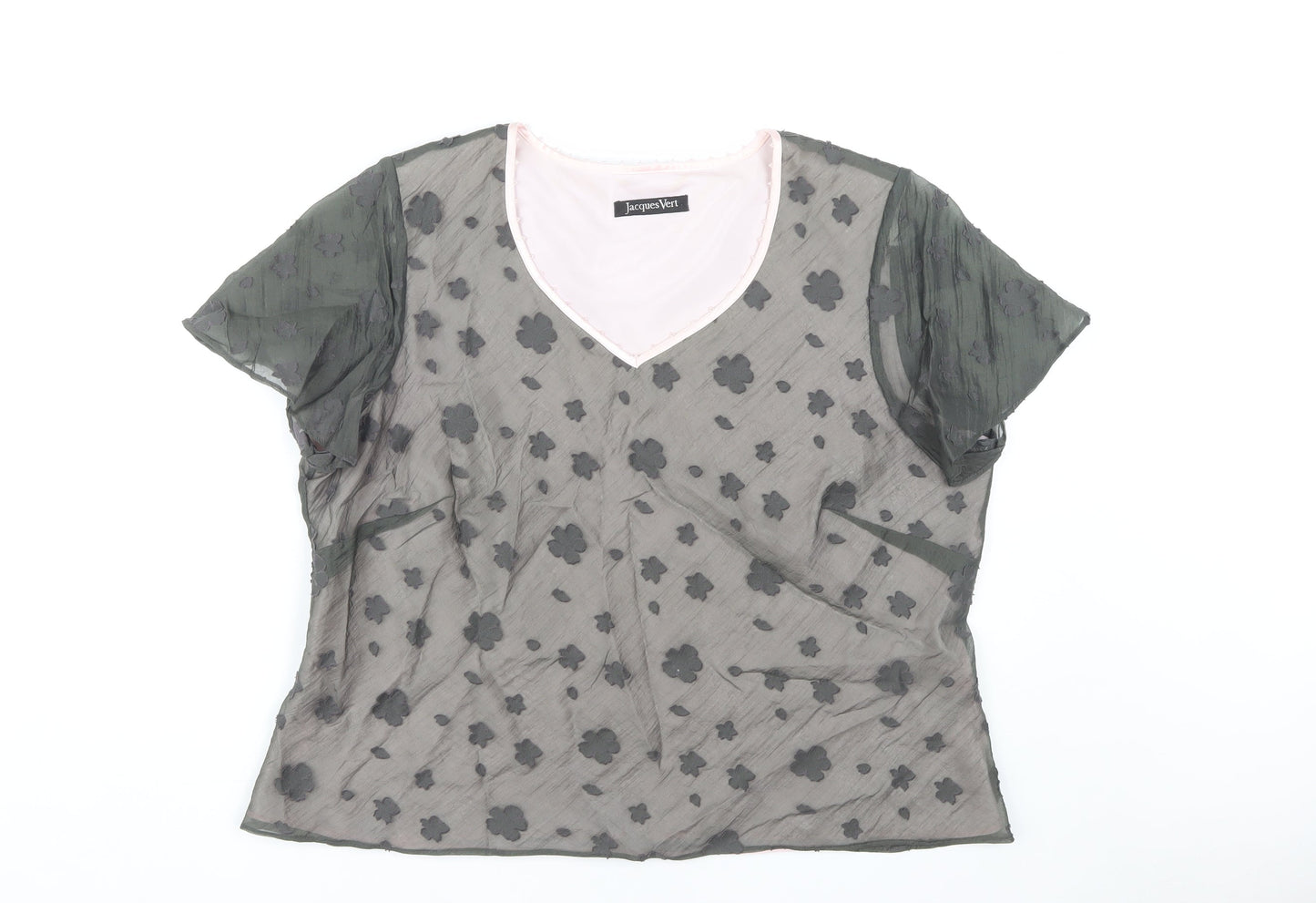 Jacques Vert Women's Black Floral Blouse, Size 20