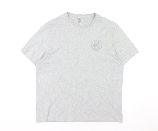 Michael Kors Men's XL Grey Crew Neck Cotton T-Shirt