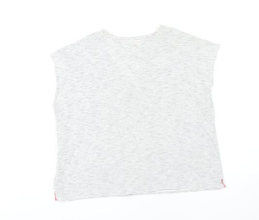 Boden Women's White XL Striped Basic T-Shirt