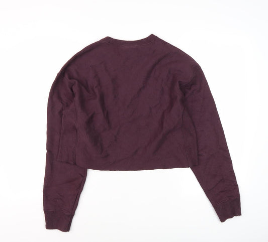 Champion Women's Burgundy Crew Neck Sweatshirt, Medium