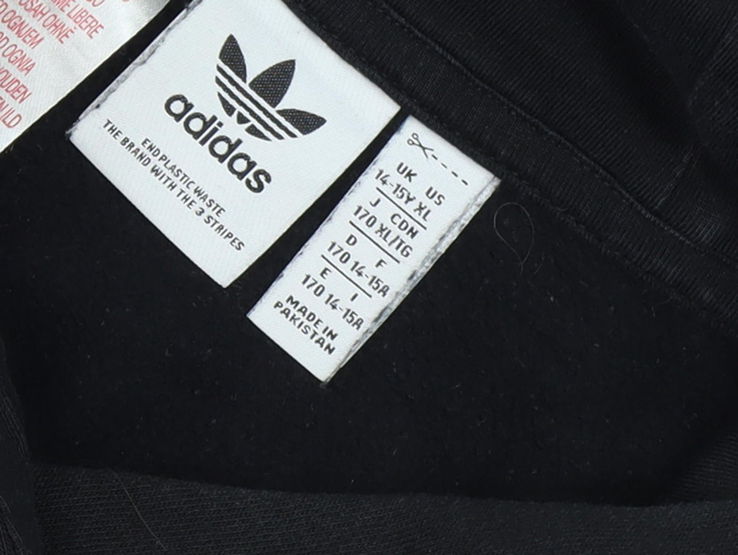 Adidas Teens Black Pullover Hoodie XL
