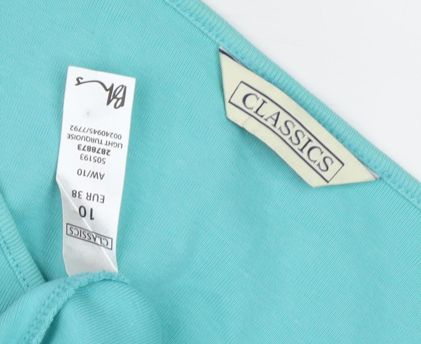 Classics Women's Blue Long Sleeve Blouse Size 10