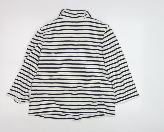 Oui Women's Striped Blazer, Size 12, Multicoloured