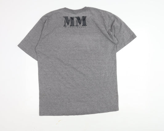 Disney Men Grey 2XL Mickey Mouse T-Shirt