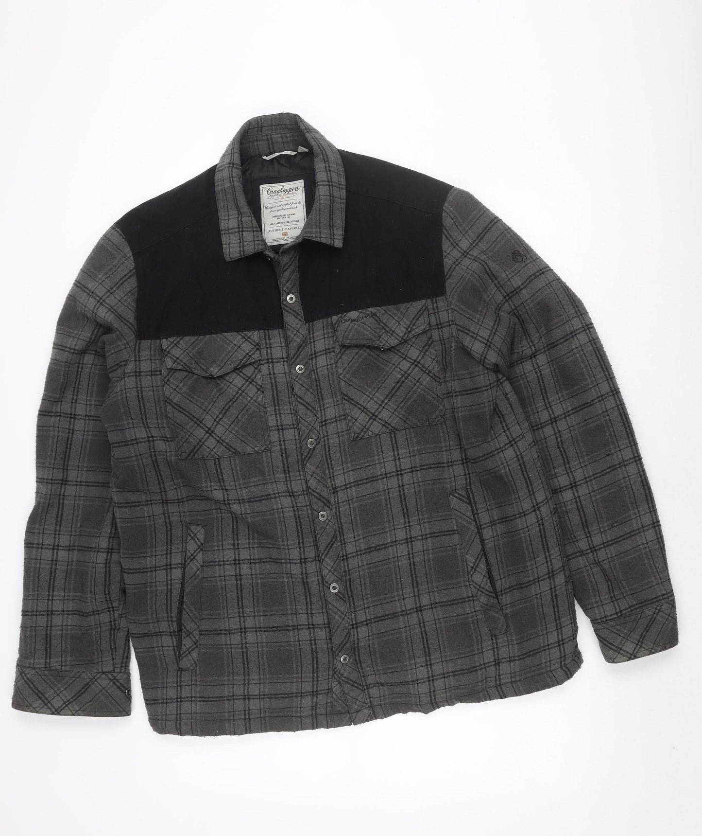 Craghoppers Men's Grey XL Wool Plaid Jacket Casual