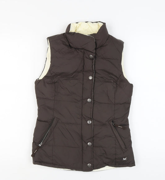 Crew Clothing Women's Brown Puffer Waistcoat Size 6