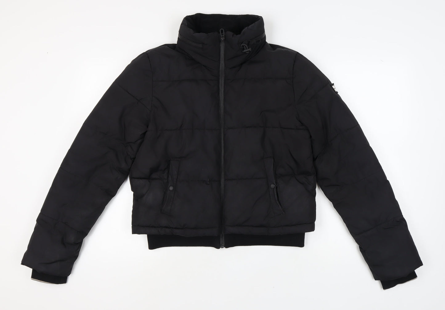 Superdry Women's Black Puffer Jacket UK 10