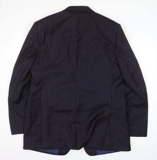 Marks and Spencer Men's Navy Striped Blazer 44L