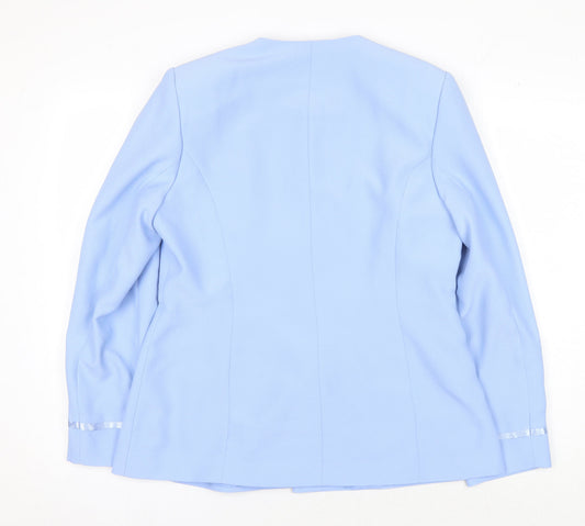 Amaranto Women's Blue Size 14 Suit Jacket