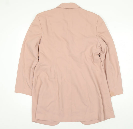 KIT Women's Pink Blazer, Size 14, Elegant One-Button Design