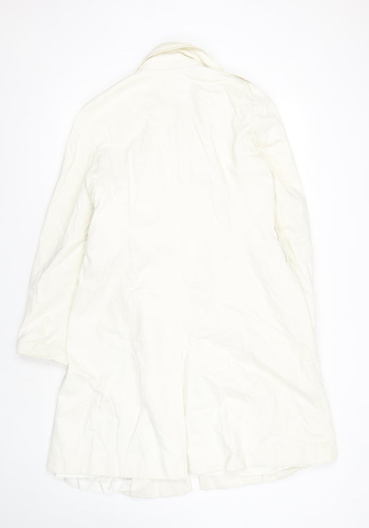 Daniel Hechter Women's White Trench Coat Size 12