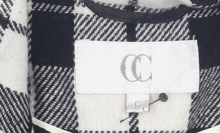 CC Women's Black and White Check Blazer - Size P