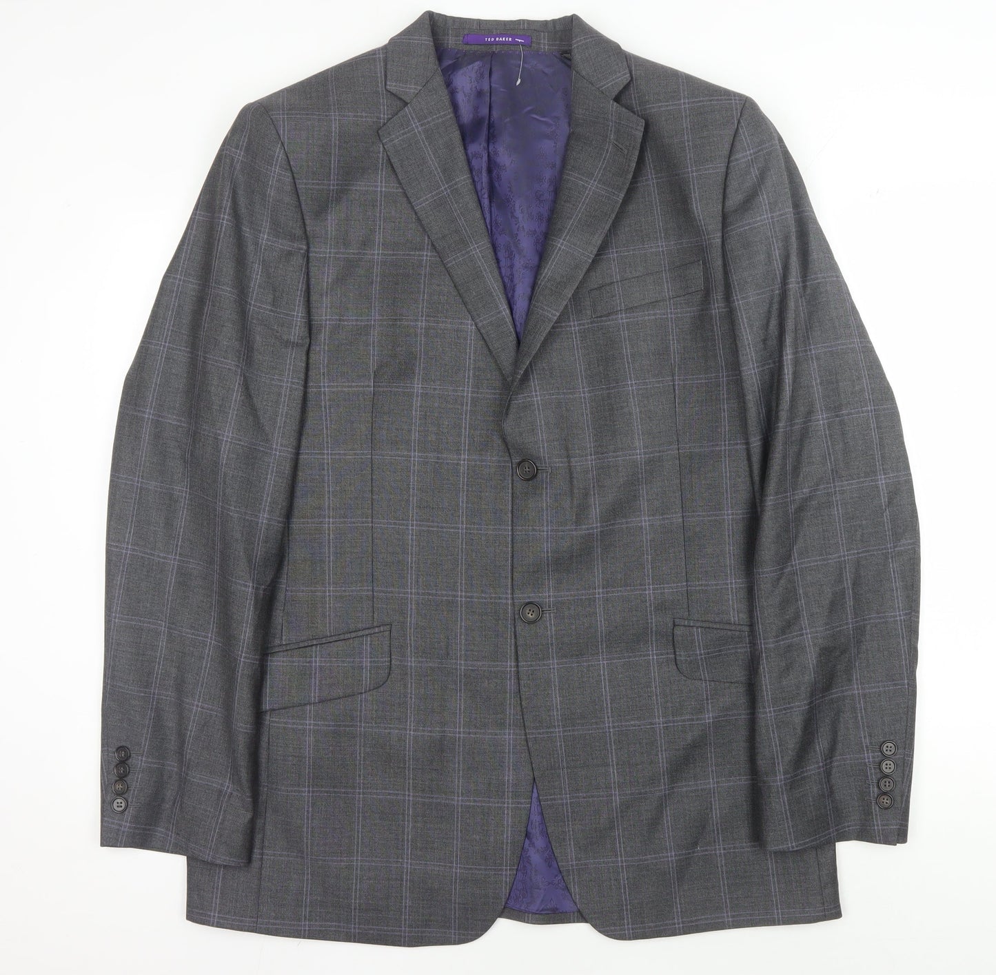 Ted Baker Men's Grey Check Blazer, 42L