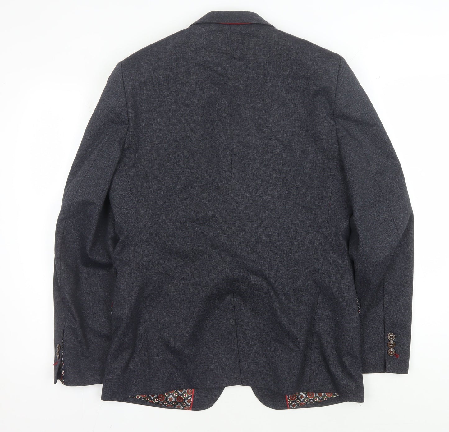 Feraud Men's Grey Blazer 40, Single-Breasted Jacket