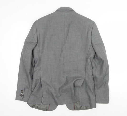 Louis Philippe Grey Suit Jacket Men's Slim Fit 38