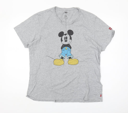 Levi's Men Grey XL Mickey Mouse T-Shirt