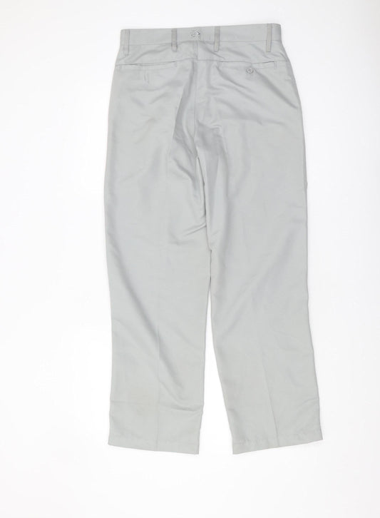 Dunlop Men's Grey Chino Trousers, Size S, Polyester