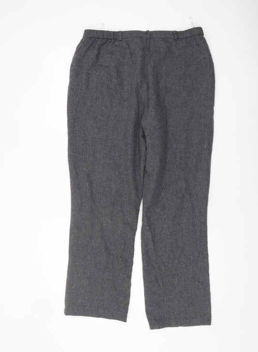 Cotswold Collections Women's Grey Wool Trousers - Size 18