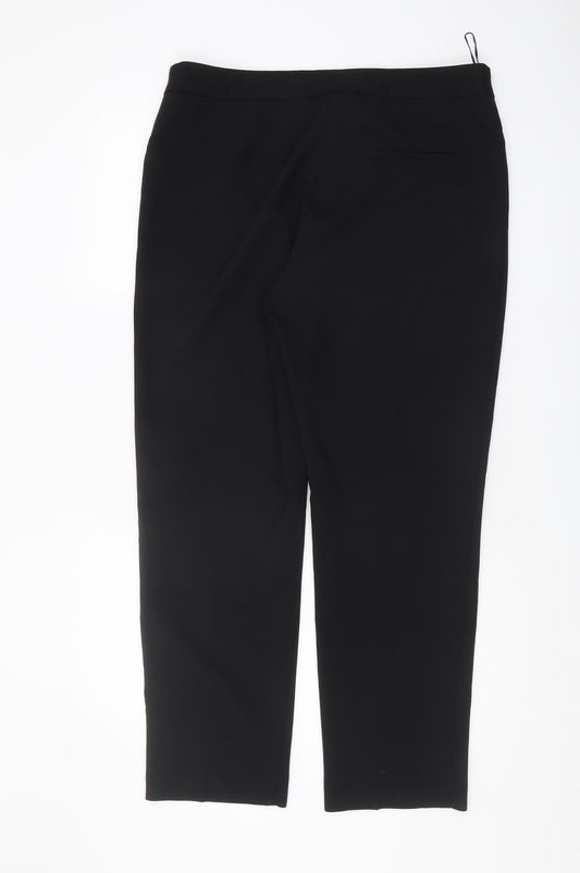 Et Vous Women's Black Straight-Leg Trousers Size 14
